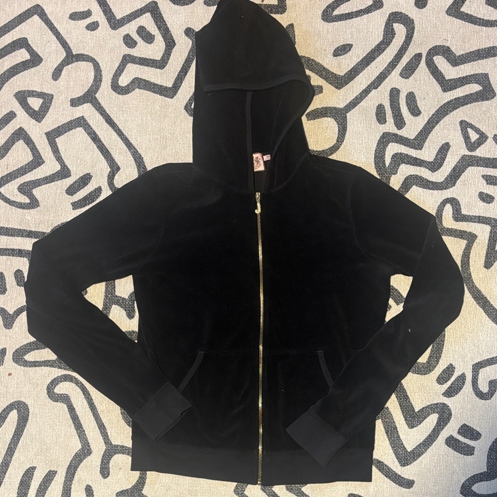 Black Velour Juicy zip up